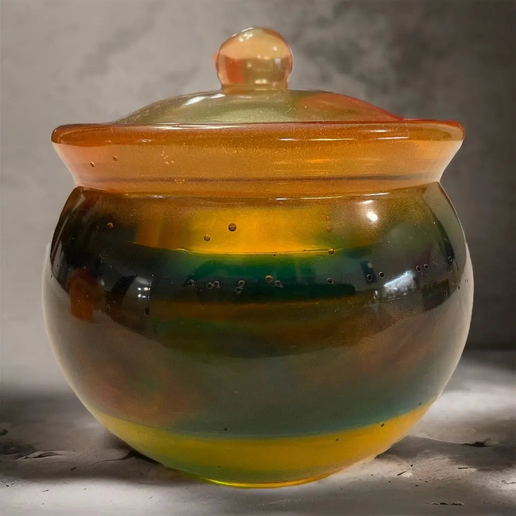 Handmade Epoxy Storage Jar with Lid | Elegant, Durable, and Artisan-Crafted Min butikk