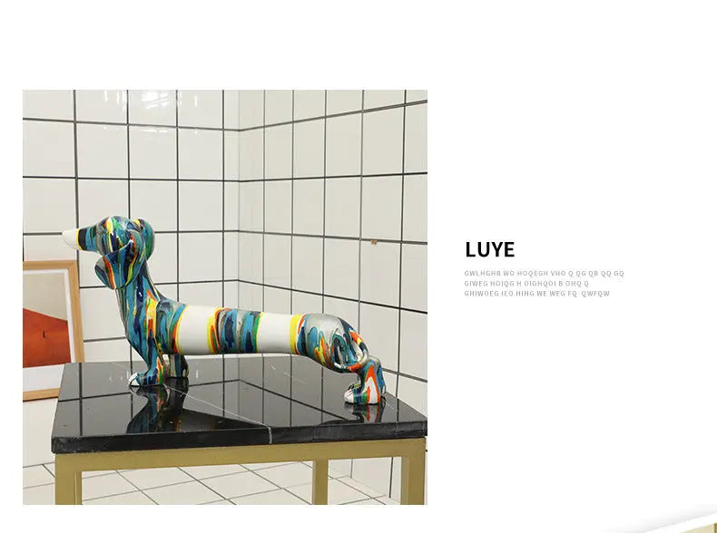 Sjarmerende Resin Dachshund-hjemmedekor – Den perfekte touch av leken sjarm Dropshipman