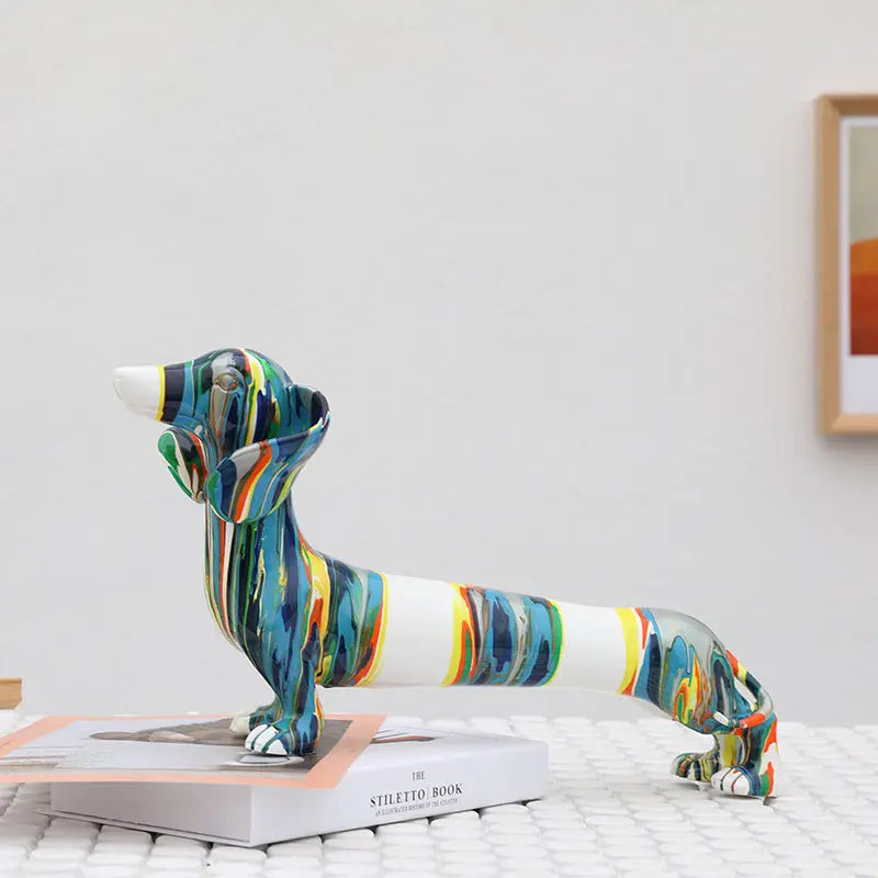 Sjarmerende Resin Dachshund-hjemmedekor – Den perfekte touch av leken sjarm Dropshipman