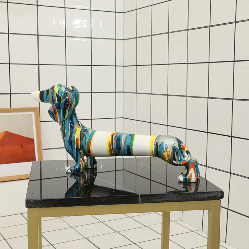 Sjarmerende Resin Dachshund-hjemmedekor – Den perfekte touch av leken sjarm Dropshipman