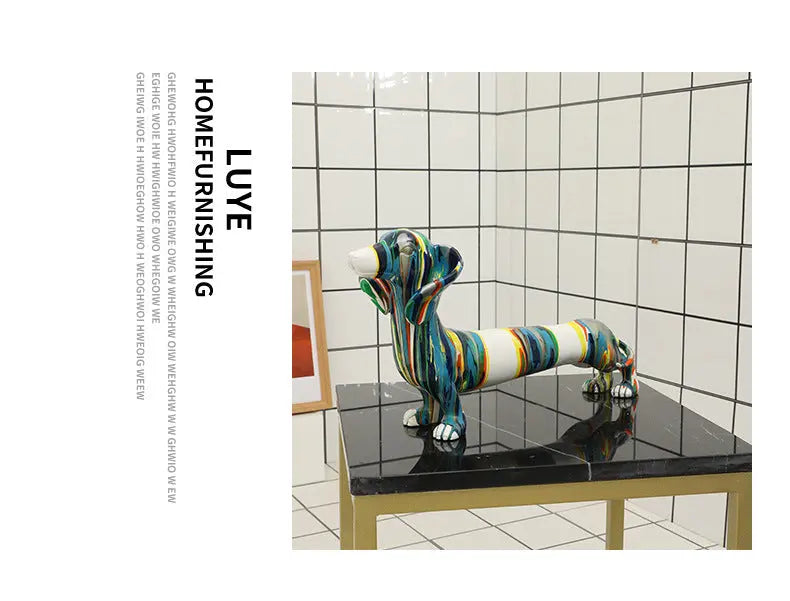Sjarmerende Resin Dachshund-hjemmedekor – Den perfekte touch av leken sjarm Dropshipman