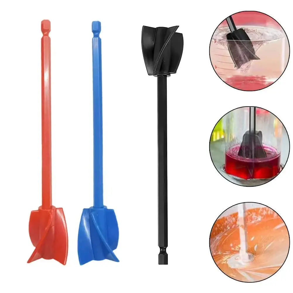 3Pcs Epoxy Resin Mixer Paint Stirring Rod Putty Cement Paint Mixer Drill Attachment for Reusable Paint and Resin Mixer Paddle