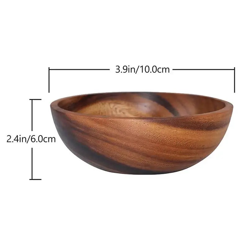 Salad Bowl Fruit Decoration Practical Wooden Household Kitchen Bowl Cutlery Basin Fruit Bowl Salad Bowl Storage Wholesale