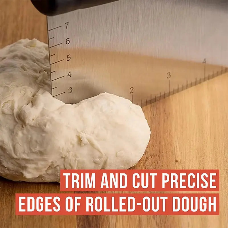 Multi-Purpose Dough Cutter Bench Scraper Stainless Steel Dough Pastry Bench Cutter Scraper for Bread Pizza JT138