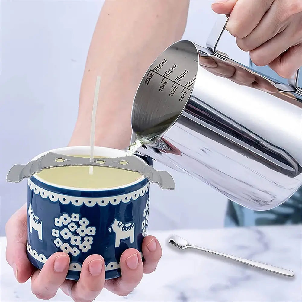 Complete DIY Candle Kit Aromatic Candles Making Tool Set Sticker Stainless Steel Wax Melting Pot Candle Making Supplies
