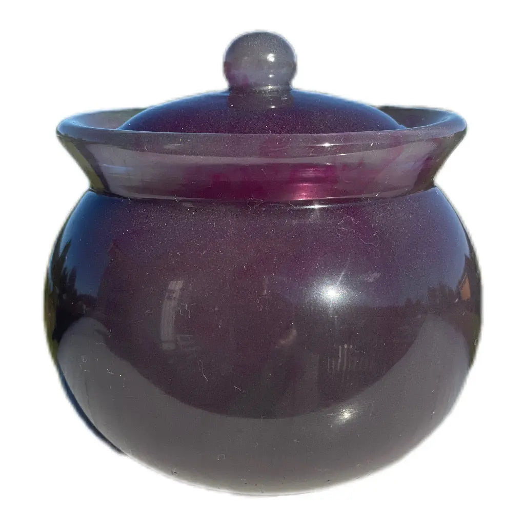 Utsøkt håndlaget dekorativ epoxy krukke med lokk Epoxy-Crafts