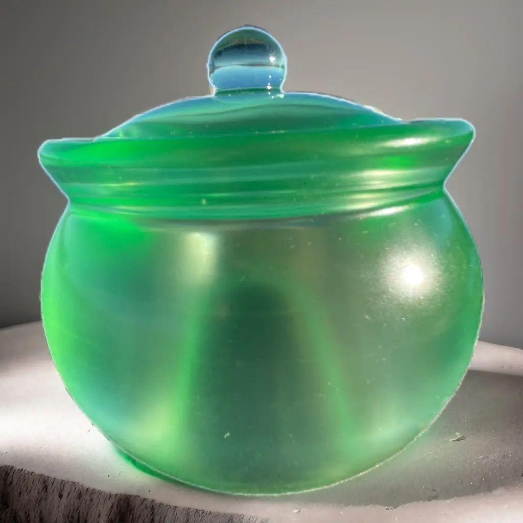 Utsøkt håndlaget dekorativ epoxy krukke med lokk Epoxy-Crafts