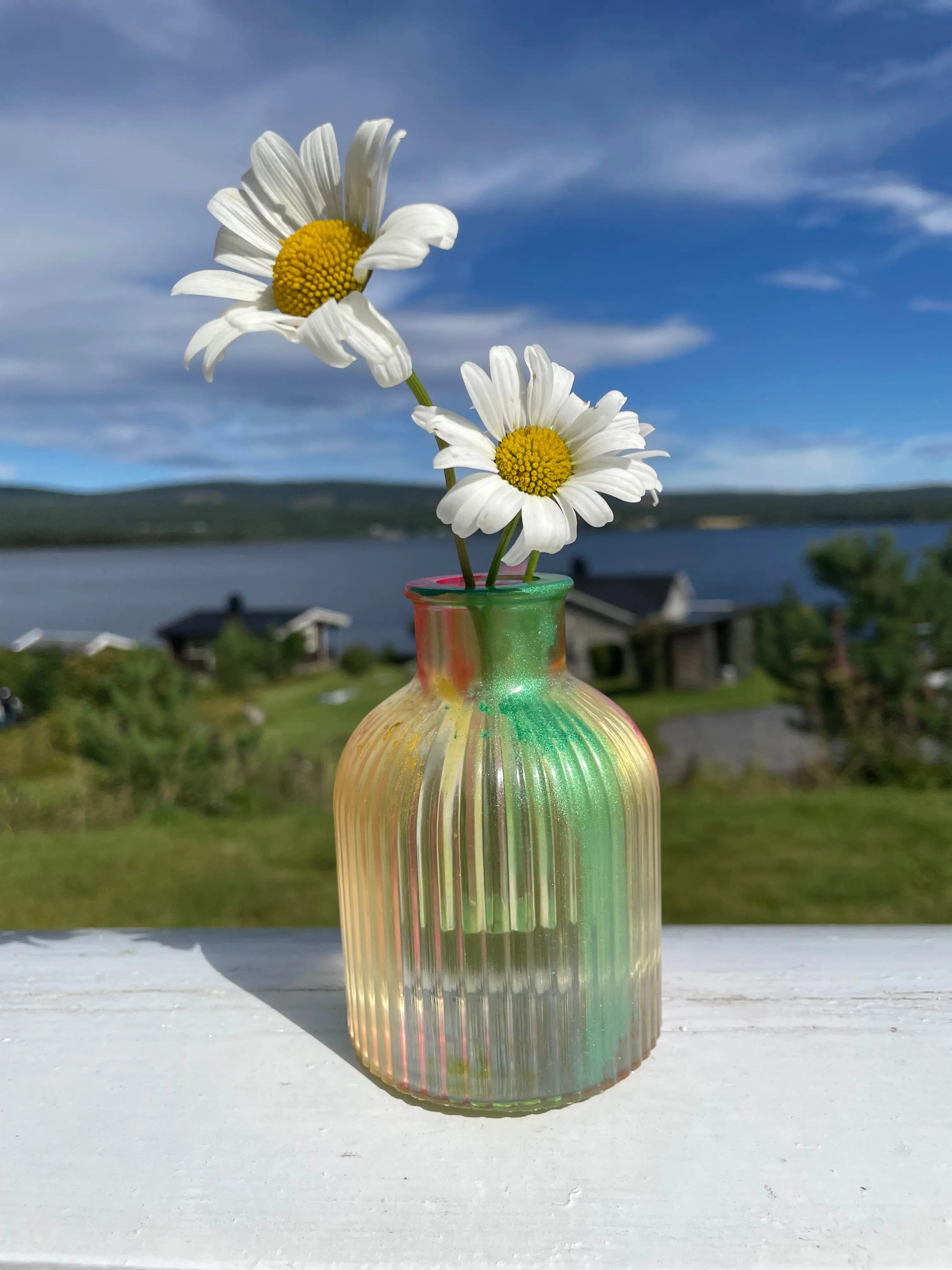 Exclusive 3-Piece set in epoxy: Vase, jar and oval tray. Epoxy-Crafts