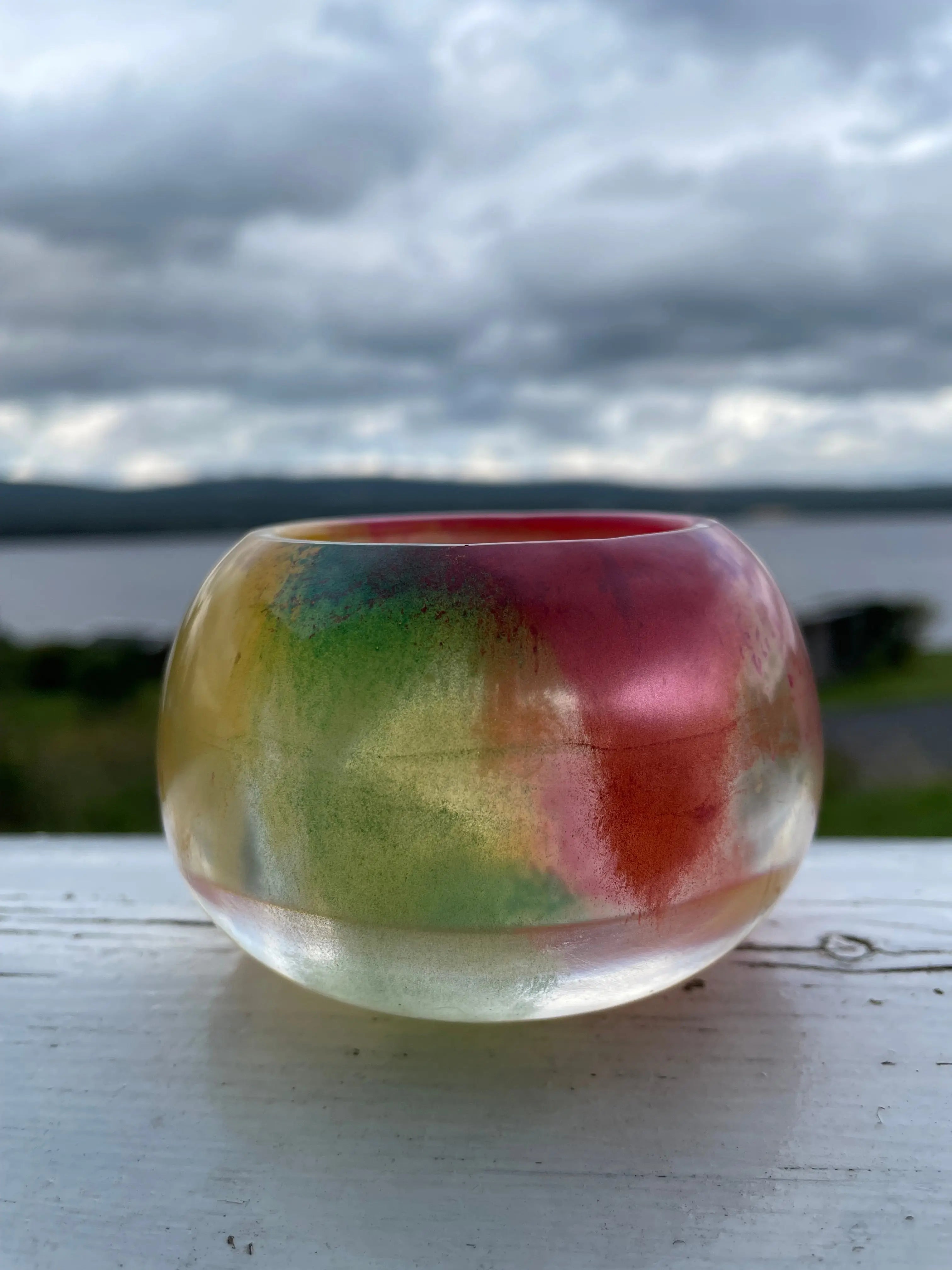 Exclusive 3-Piece set in epoxy: Vase, jar and oval tray. Epoxy-Crafts