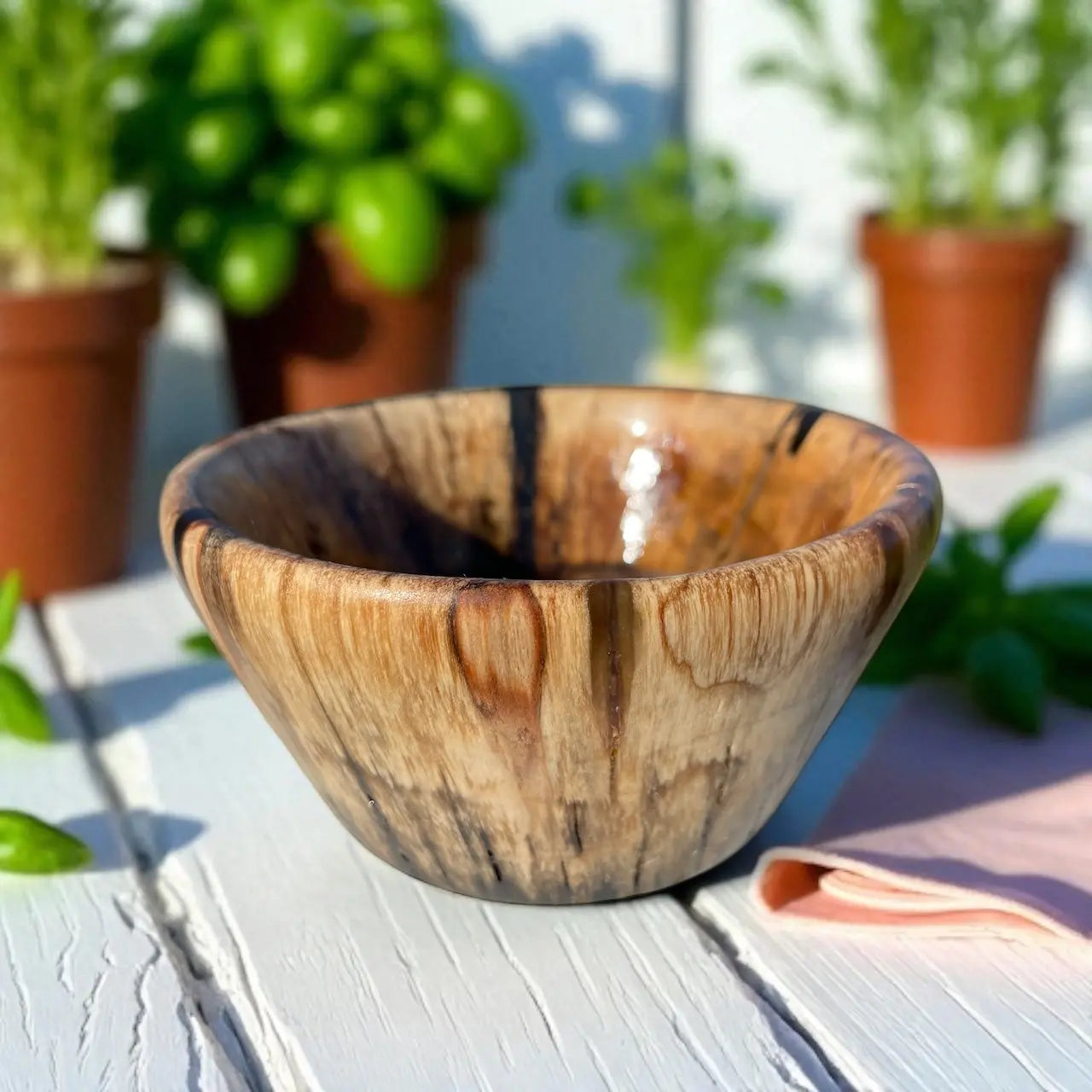 Hånddreid bjørkeskål med sort epoxy Epoxy-Crafts