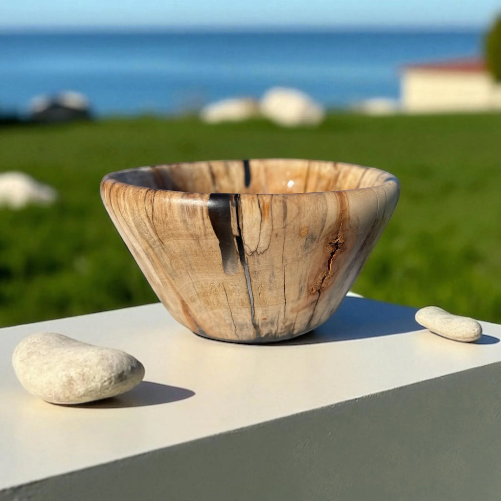 Hånddreid bjørkeskål med sort epoxy Epoxy-Crafts