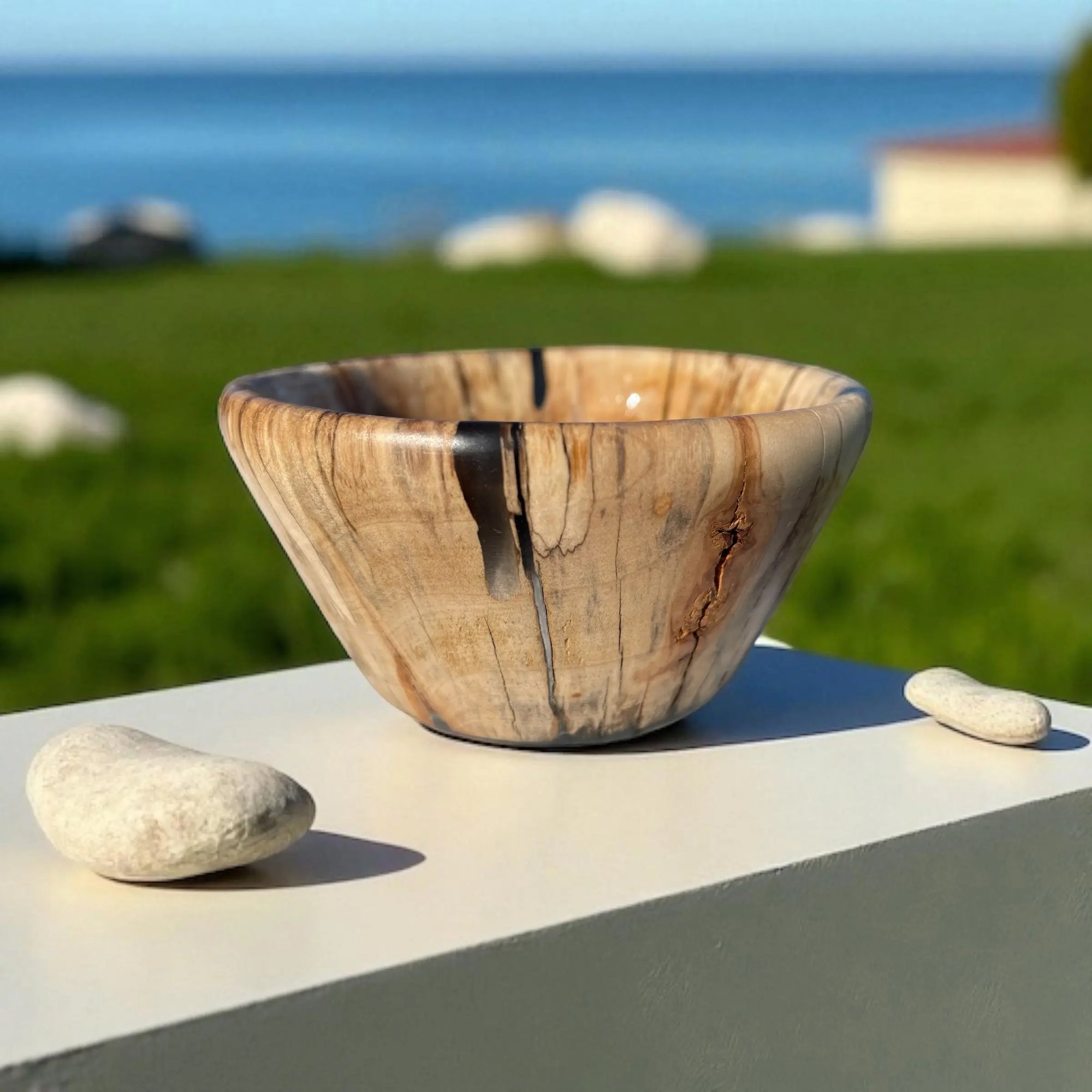 Hånddreid bjørkeskål med sort epoxy Epoxy-Crafts