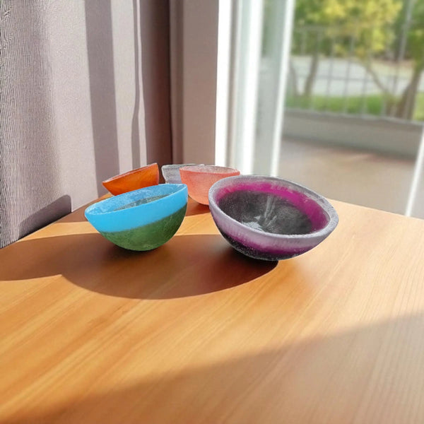 Handmade epoxy bowl – blue – gift idea