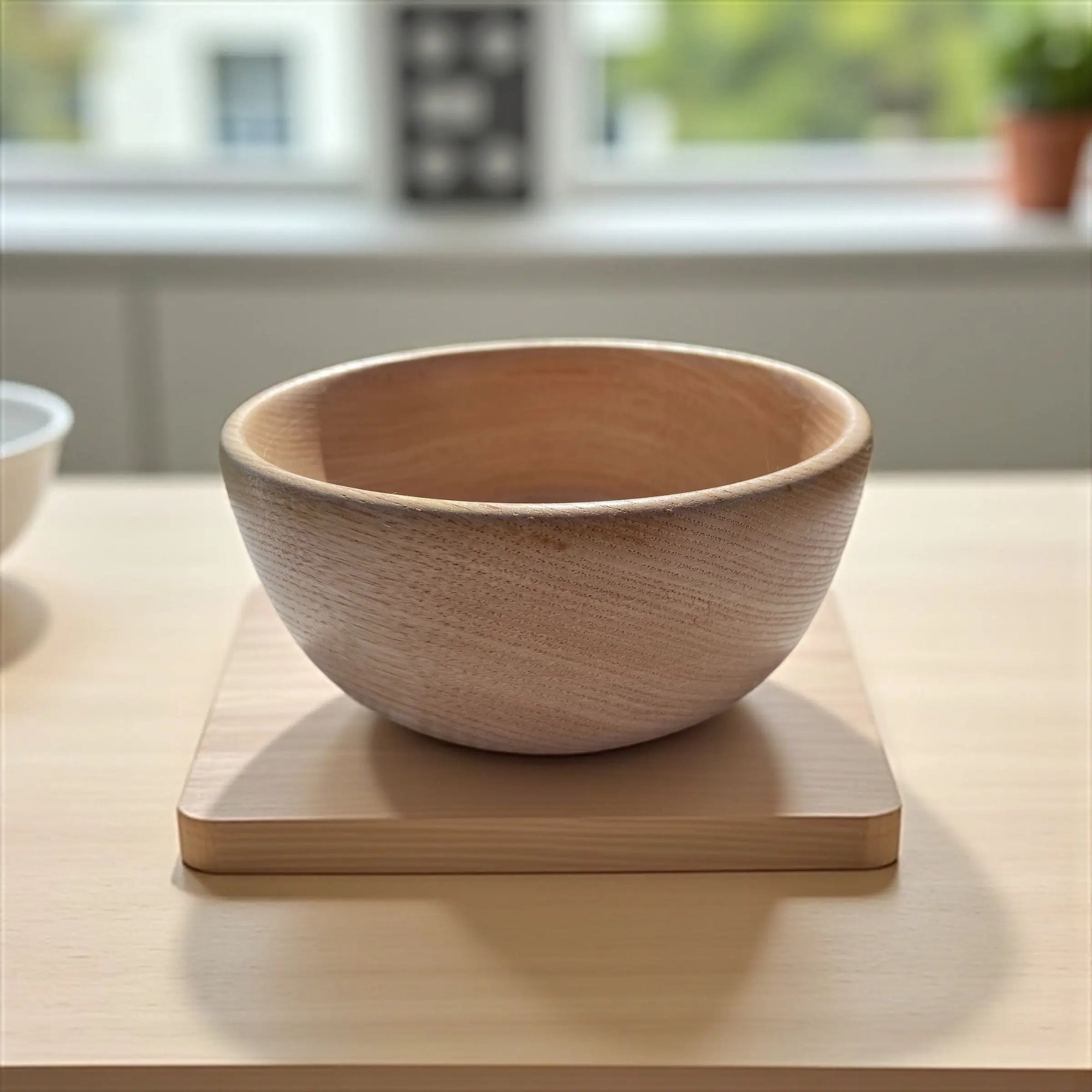🪵 Håndlaget Dreid Trebolle – Naturlig Eleganse Epoxy-Crafts