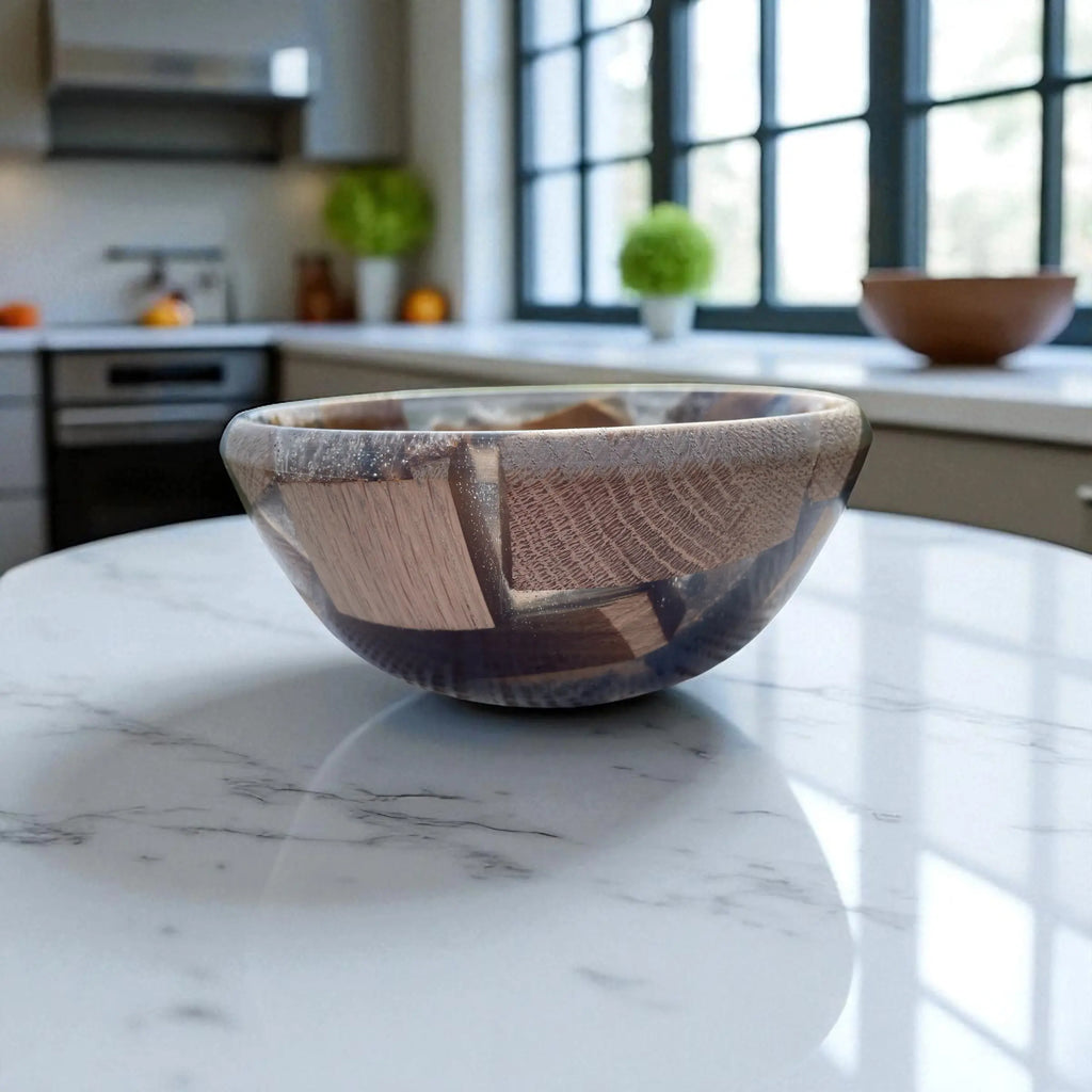Håndlaget bolle i eik og epoxy – Naturlig eleganse med moderne dybde Epoxy-Crafts