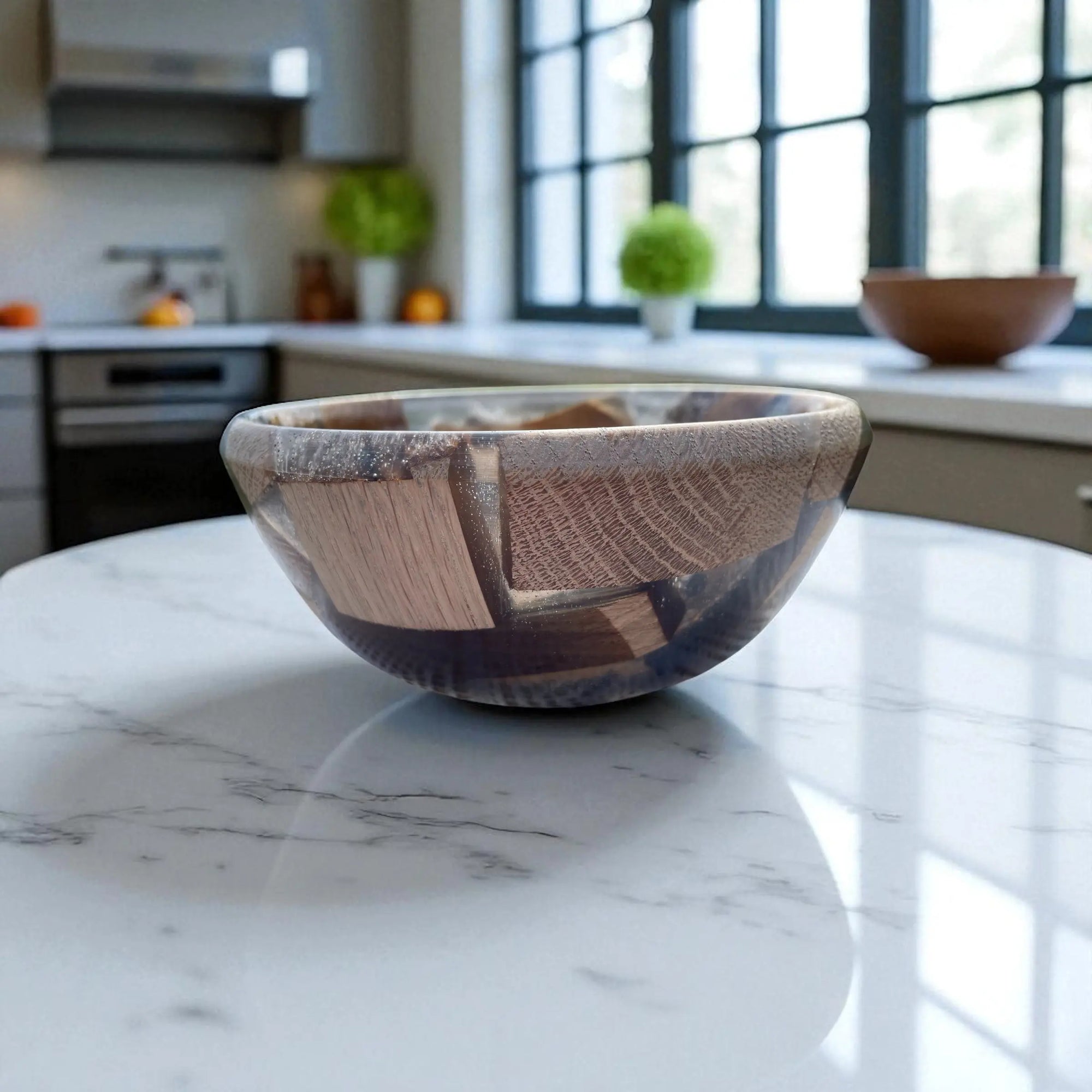 Håndlaget bolle i eik og epoxy – Naturlig eleganse med moderne dybde Epoxy-Crafts