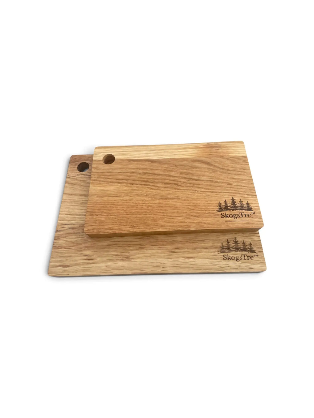 Eiketrioen – skjærefjøl i eik, 3 størrelser (25×15 + 30×20 + 32×24 cm) SkogsTre