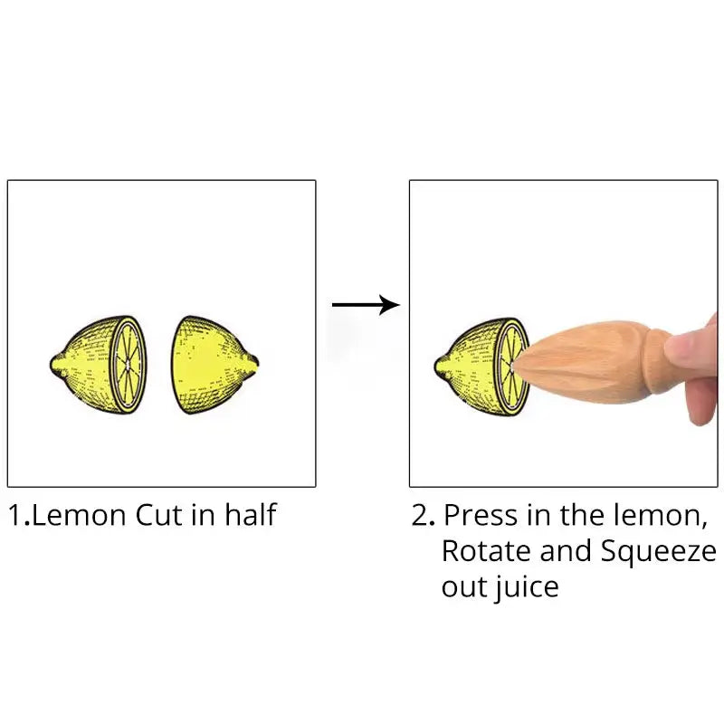 Wood Citrus Reamer, Handmade Lemon Juicer Made of European Hardwood, 6.1-Inches
