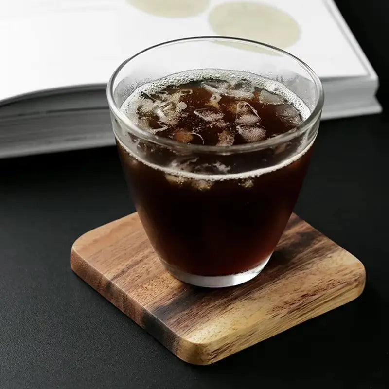1Pc Wood Coaster Square round Mug Coasters Coffee Tea Cup Mats Table Mat Pad Wooden Drink Coasters Placemats Table Accessories