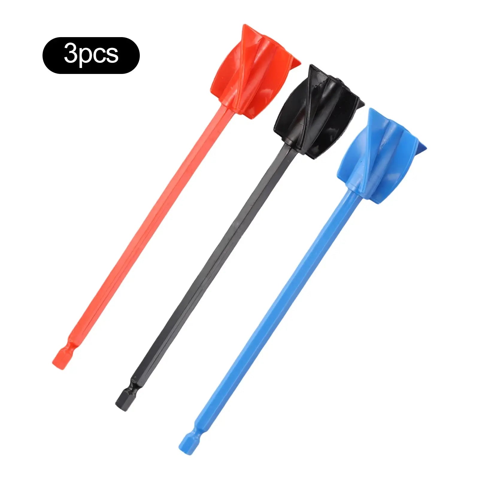 3Pcs Epoxy Resin Mixer Paint Stirring Rod Putty Cement Paint Mixer Drill Attachment for Reusable Paint and Resin Mixer Paddle