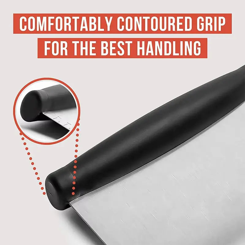 Multi-Purpose Dough Cutter Bench Scraper Stainless Steel Dough Pastry Bench Cutter Scraper for Bread Pizza JT138
