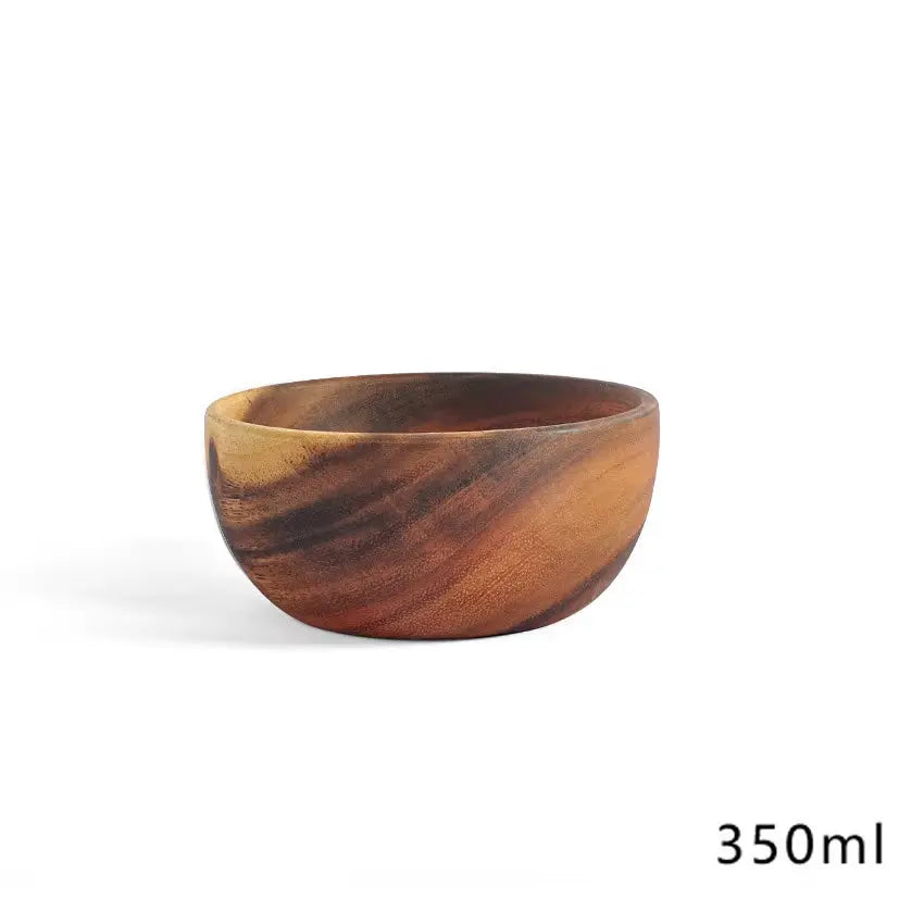 Wooden Salad Bowls, Food Containers Acacia Woodensoup Bowl Fruit Wooden Household Kitchen Bowl Cutlery Basin