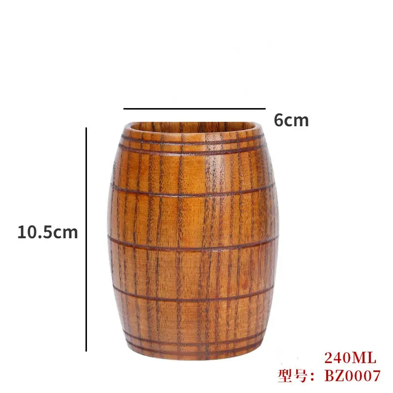 Japanese Date Wood Cups Solid Wood Mugs Restaurant Sake Cups Vintage Heat-Insulated To-Go Cups Household Teacups