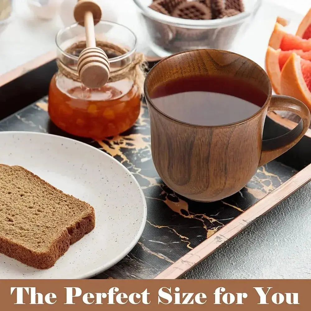 130Ml Wooden Cup Solid Wood Cup with Handle Sour Jujube Solid Wood Water Tea Cup Trumpet Cup for Kitchen Living Room