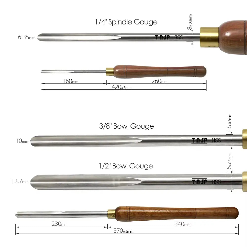 HSS Wood Turning Chisel Spindle Bowl Gouge Woodturning Tools Lathe Accessories with Walnut Handle for Woodworking Hobbies