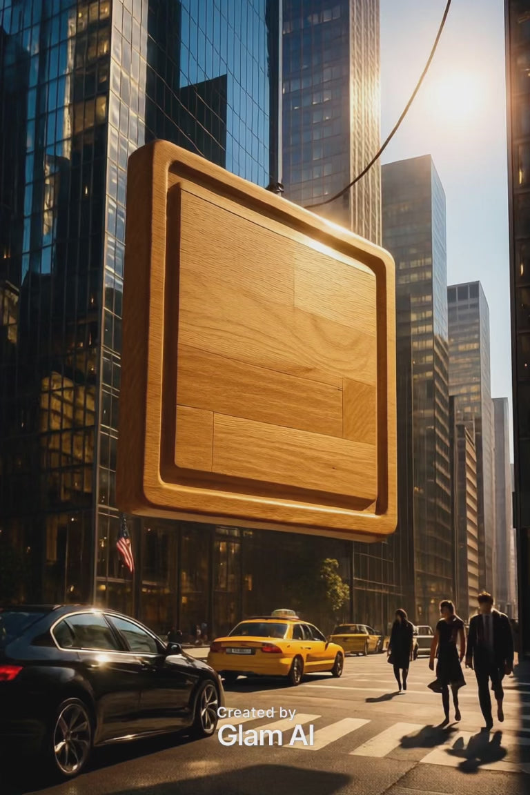 Håndlaget Skjærefjøl i Eik – Norsk design | 25×24×3 cm | Bærekraftig Kjøkkenutstyr